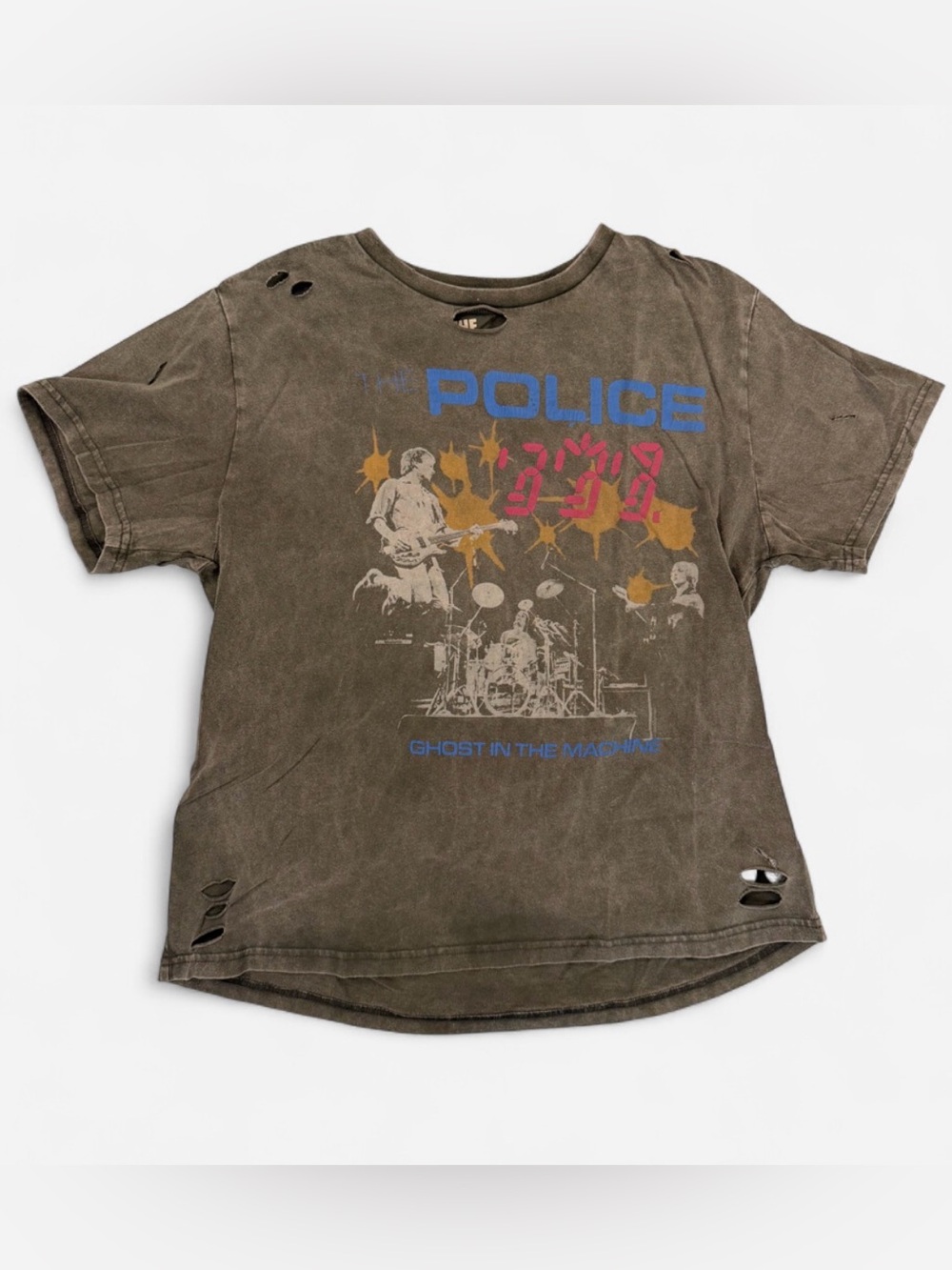 The Police x Lucky Brand Ghost in the Machine Distressed Tee Size M